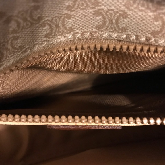 Vintage Celine Monogram All Over Print Leather Trim Crossbody Bag - Picture 11 of 16